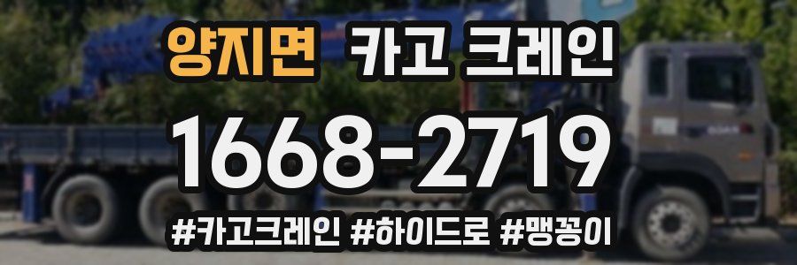 양지면 크레인 작업