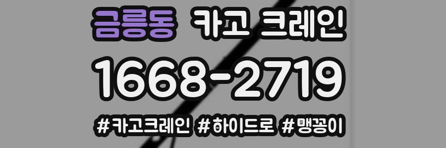 금릉동 크레인 작업