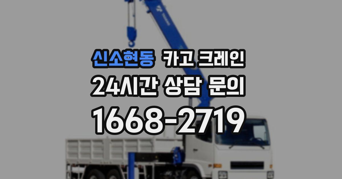 신소현동 크레인