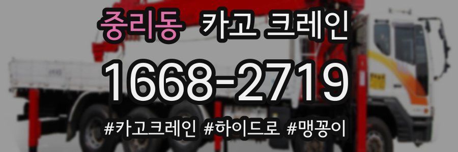 중리동 크레인 작업