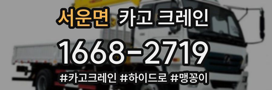 서운면 크레인 작업
