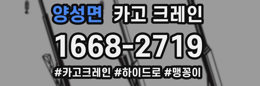 양성면 크레인 작업