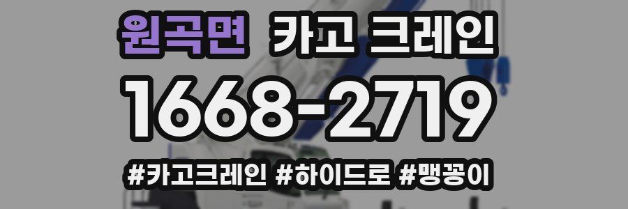 원곡면 크레인 작업