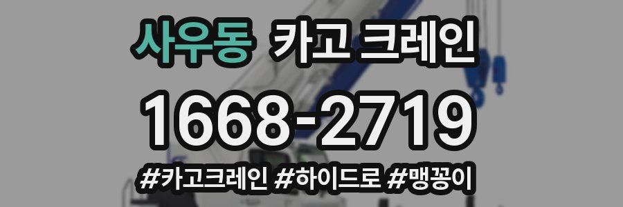 사우동 크레인 작업