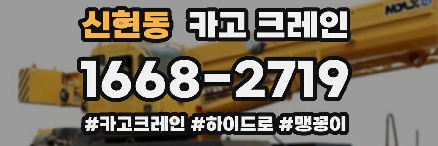 신현동 크레인 작업