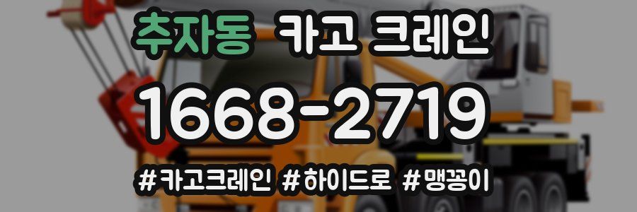 추자동 크레인 작업