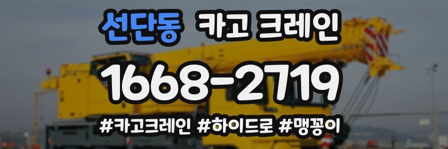 선단동 크레인 작업
