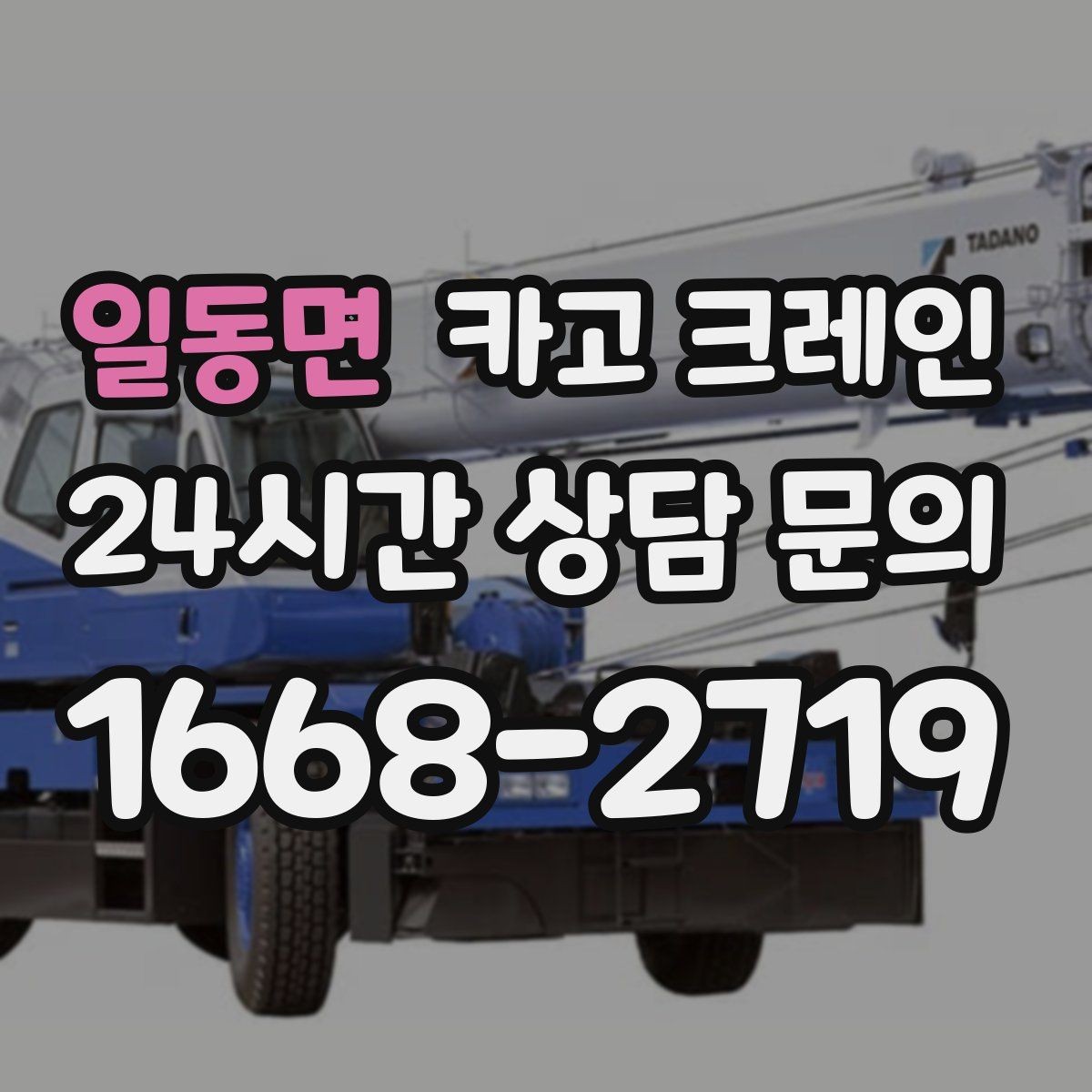 일동면 카고 크레인 빠른 배차가 필요한 상황 정리