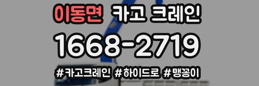 이동면 크레인 작업