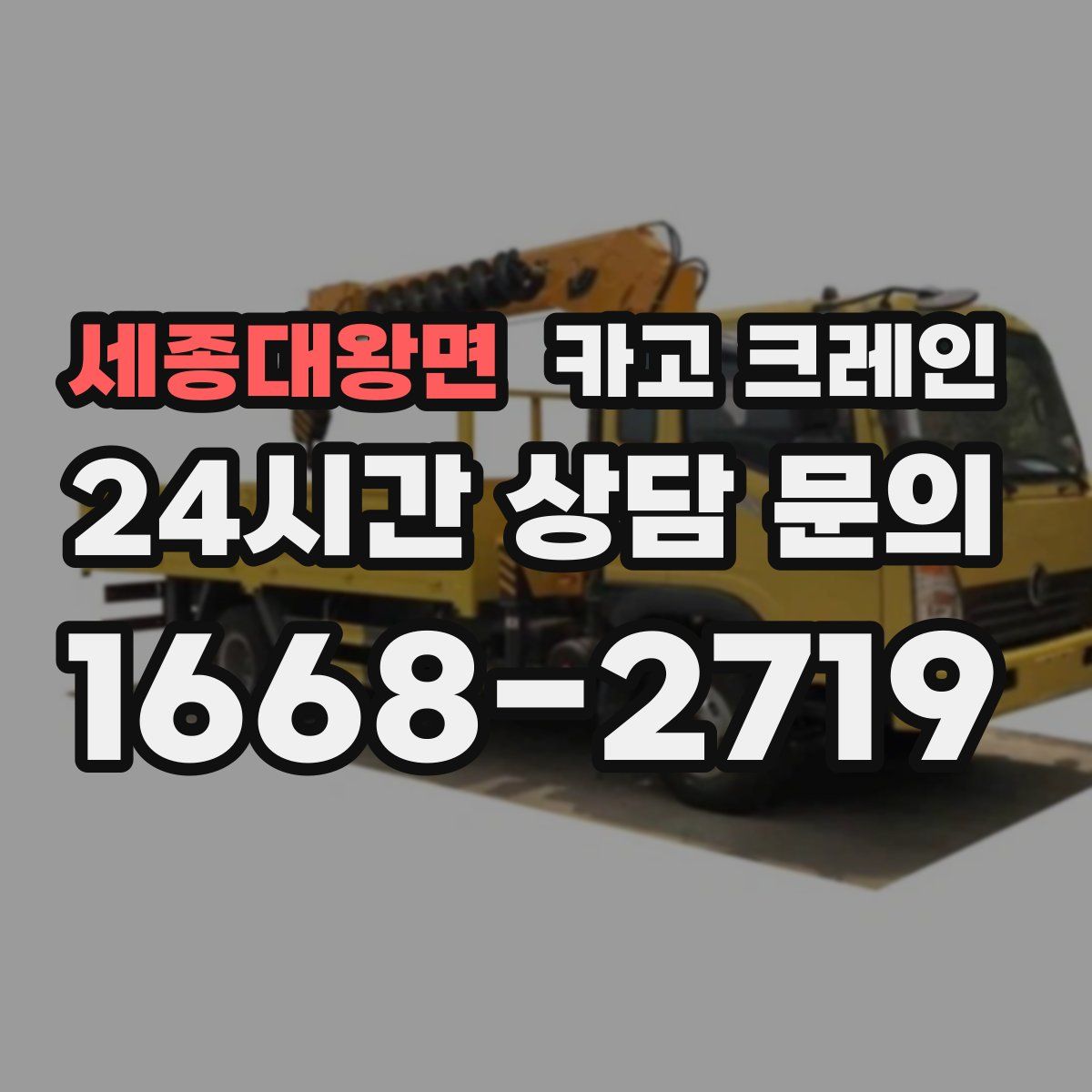 세종대왕면 카고 크레인