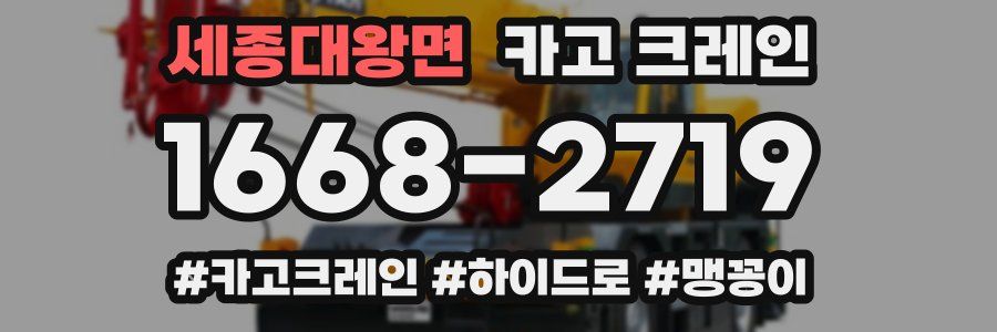 세종대왕면 크레인 작업