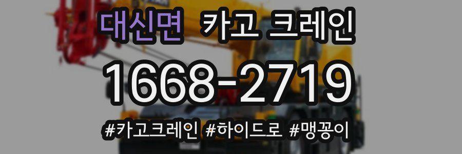 대신면 크레인 작업