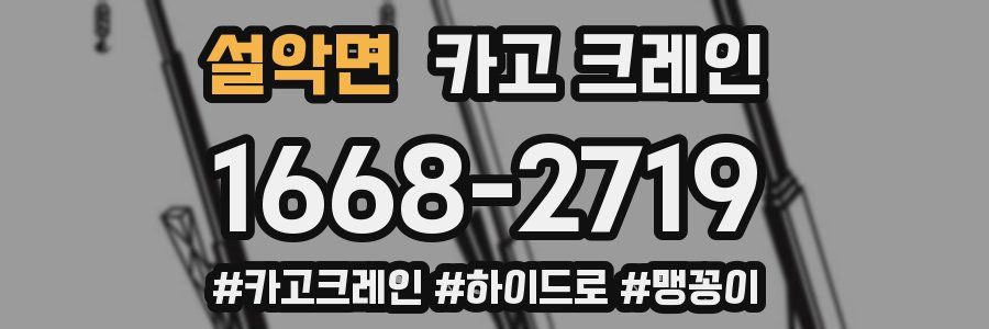 설악면 크레인 작업