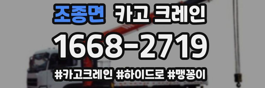 조종면 크레인 작업