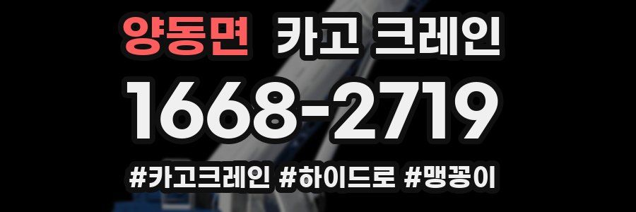 양동면 크레인 작업