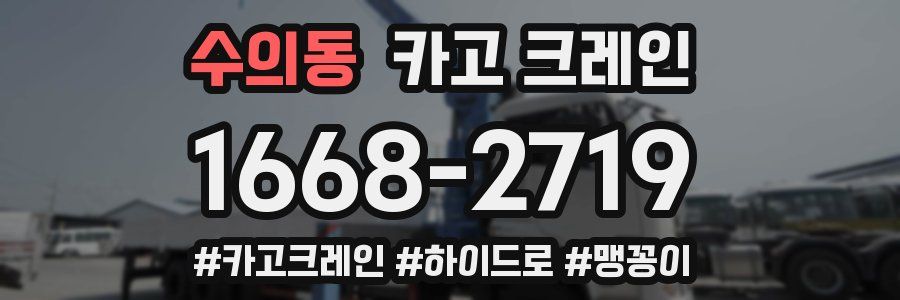 수의동 크레인 작업