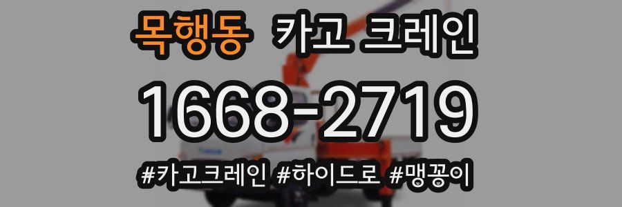 목행동 크레인 작업