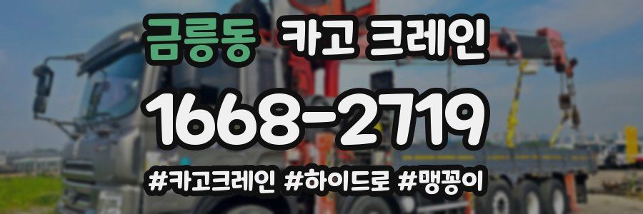 금릉동 크레인 작업