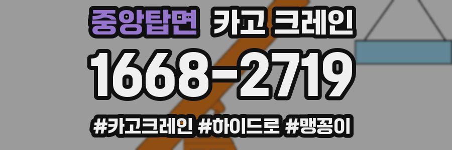 중앙탑면 크레인 작업