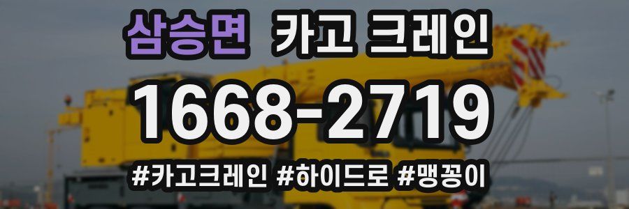 삼승면 크레인 작업