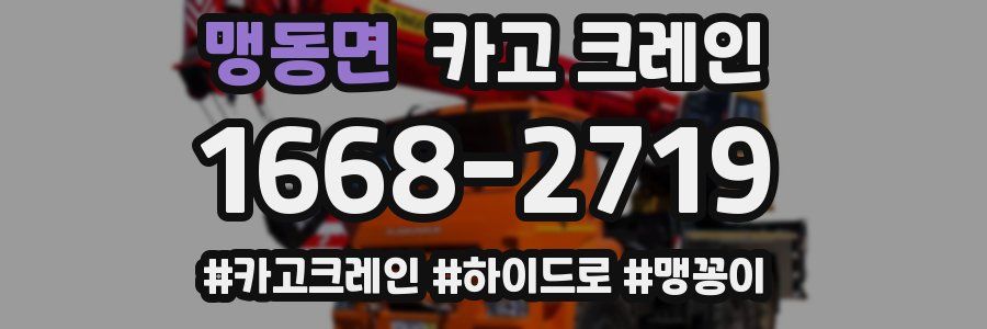 맹동면 크레인 작업