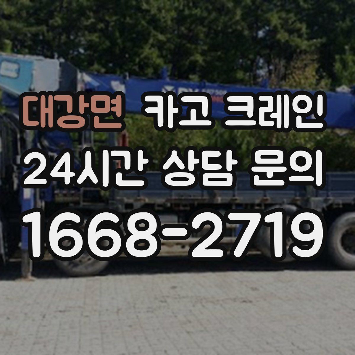 대강면 카고 크레인 철거 반출이 급할 때 빠른 진행