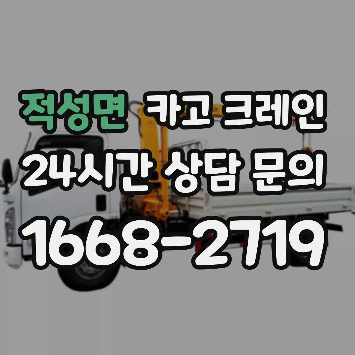 적성면 카고 크레인