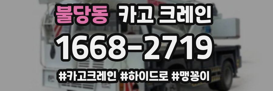 불당동 크레인 작업