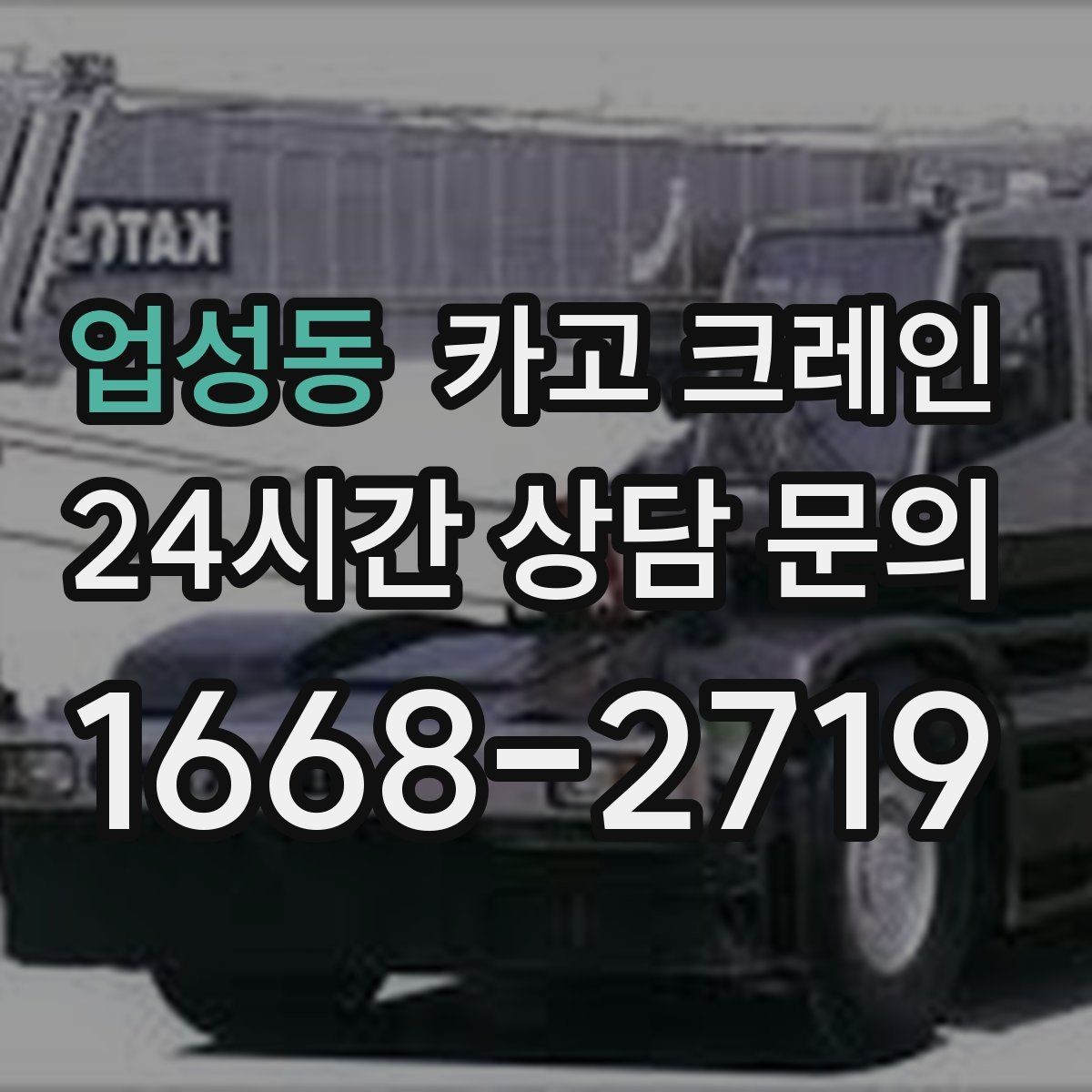 업성동 카고 크레인 아웃트리거 설치 조건 확인