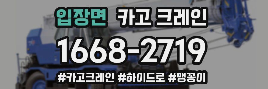 입장면 크레인 작업