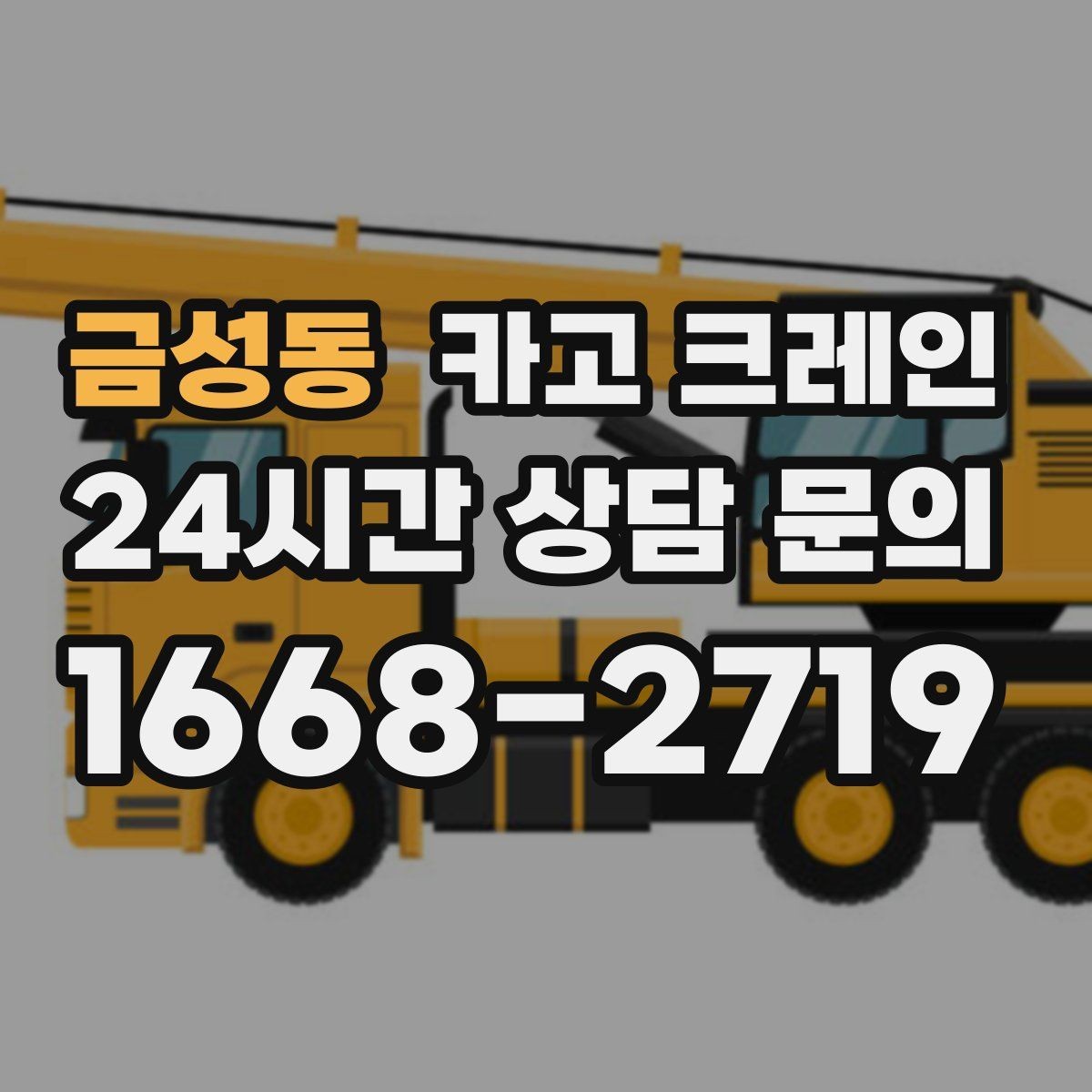 금성동 카고 크레인 대형 톤수 필요한 작업은 어떤 경우