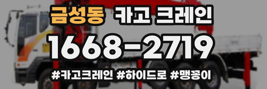 금성동 크레인 작업