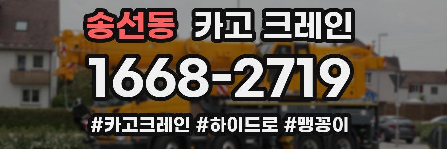 송선동 크레인 작업