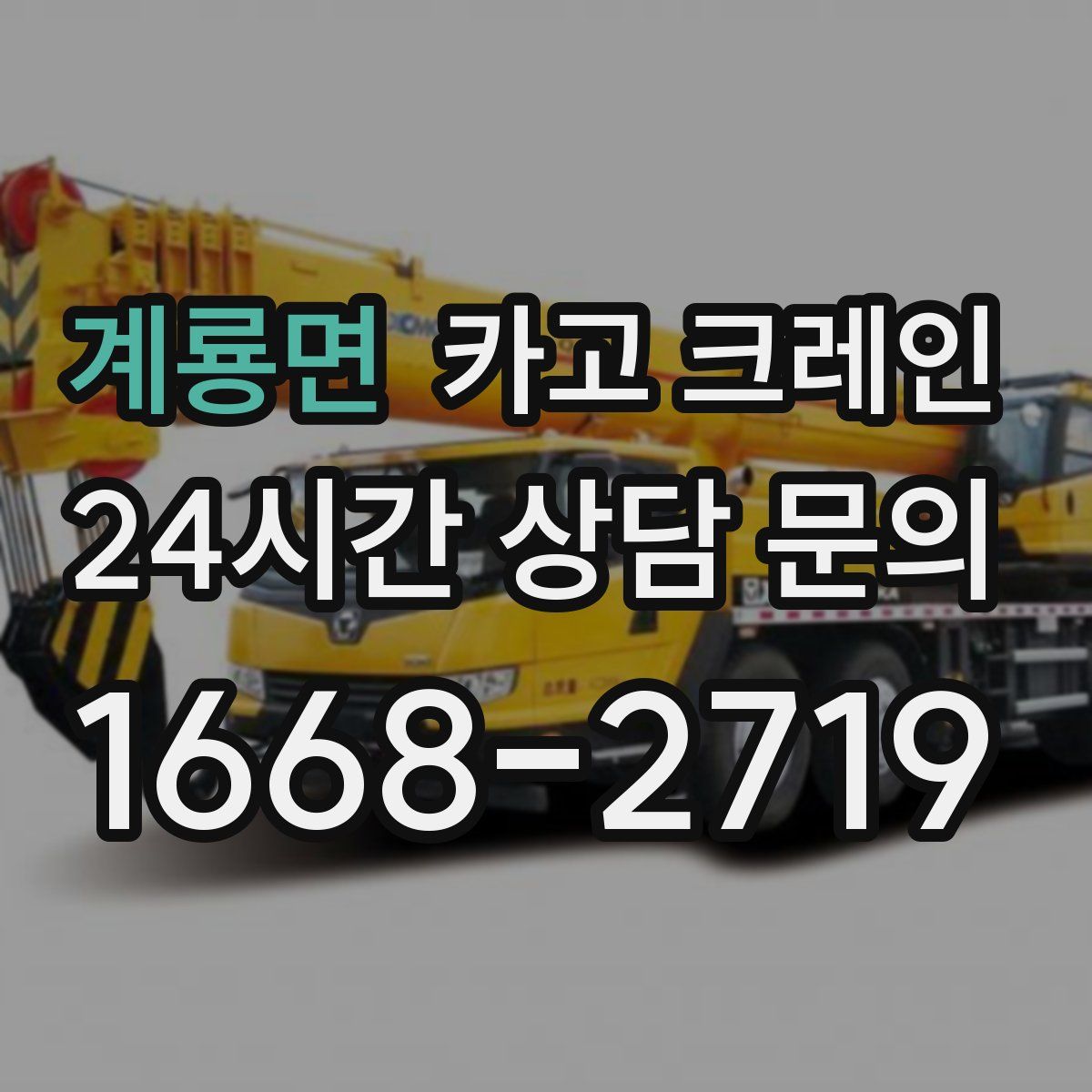 계룡면 카고 크레인