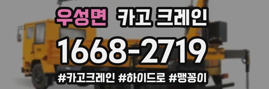 우성면 크레인 작업