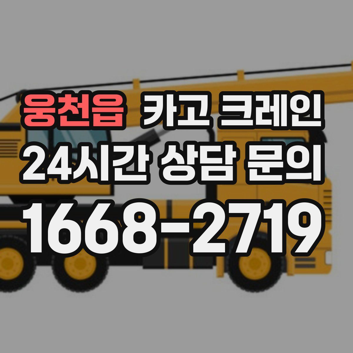 웅천읍 카고 크레인