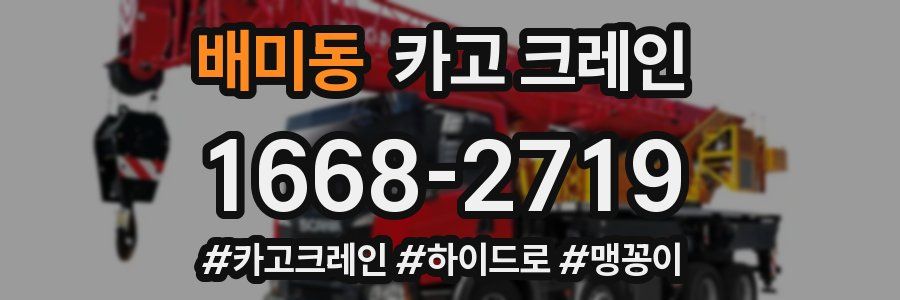 배미동 크레인 작업