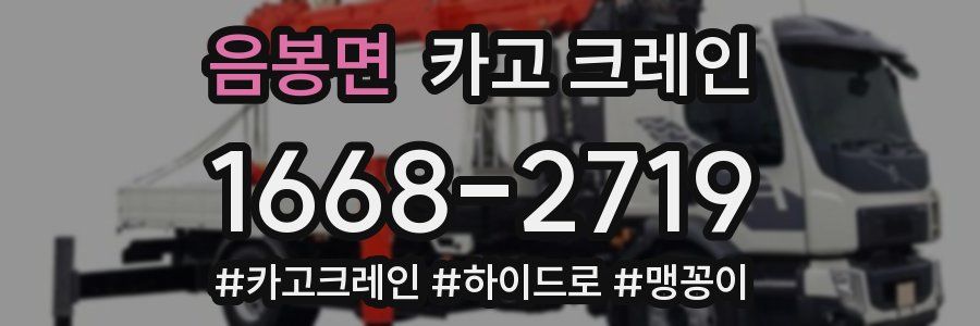 음봉면 크레인 작업