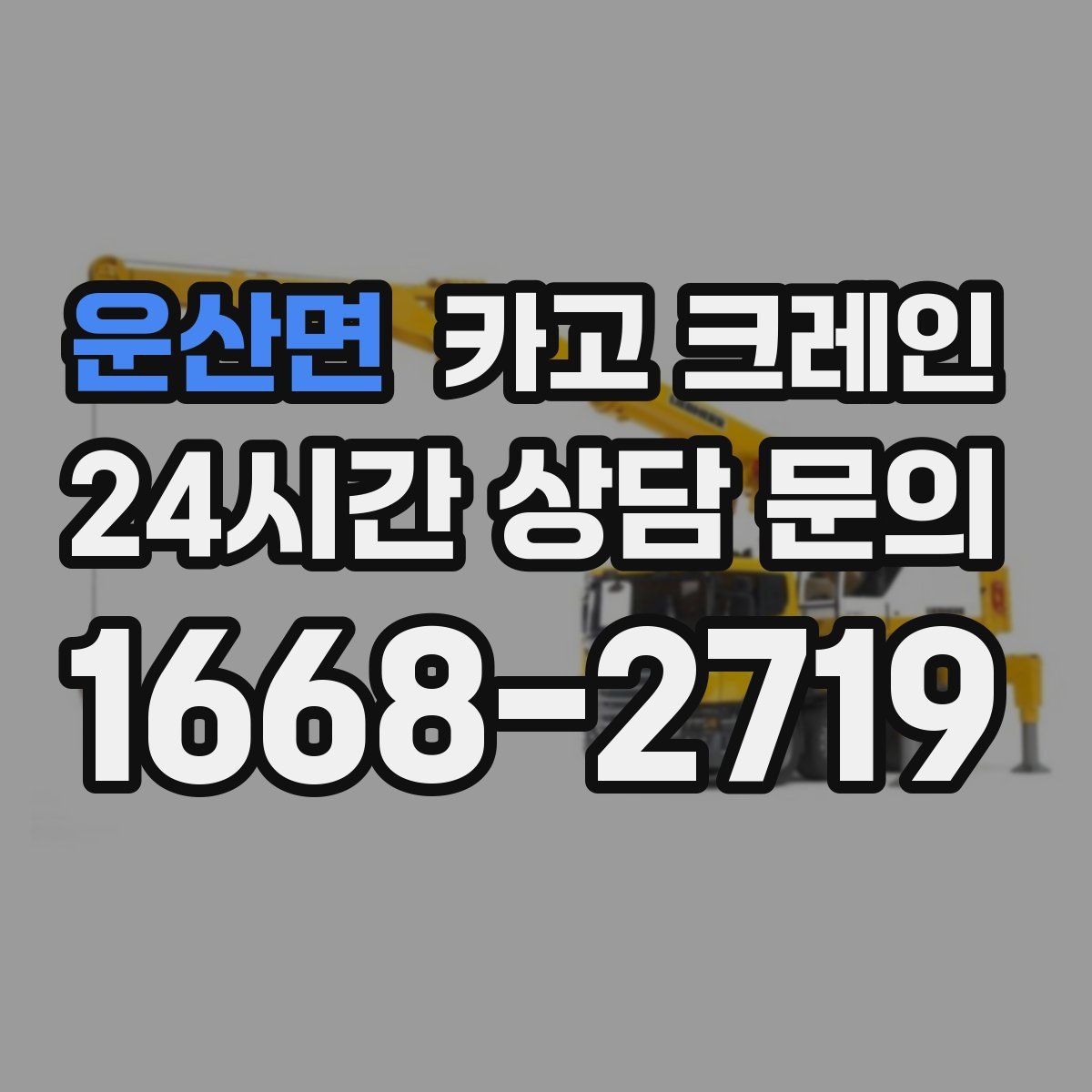 운산면 카고 크레인