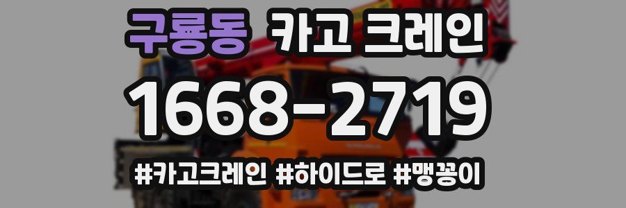 구룡동 크레인 작업