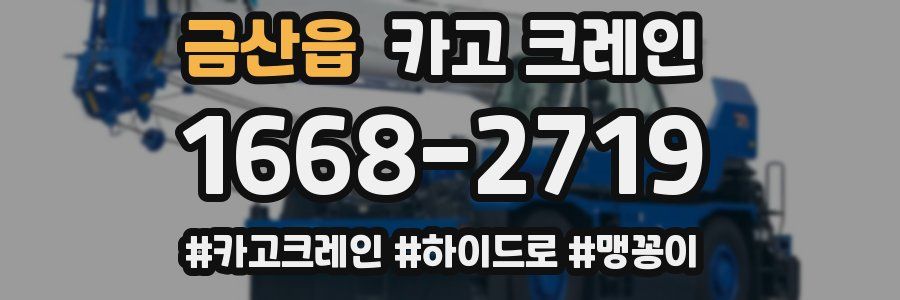 금산읍 크레인 작업