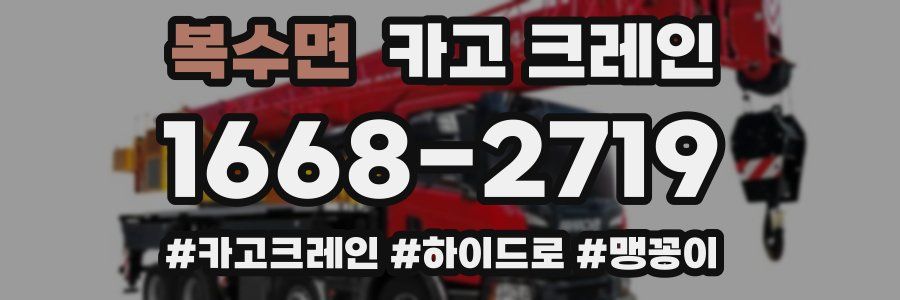 복수면 크레인 작업