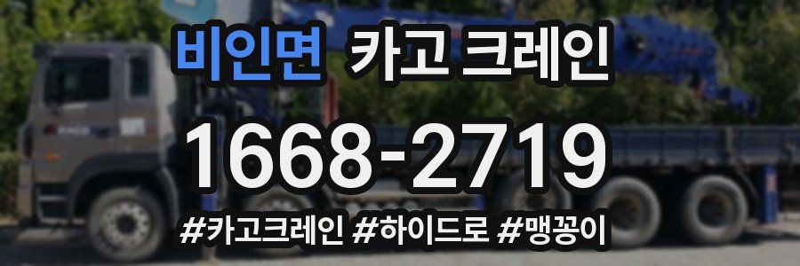비인면 크레인 작업
