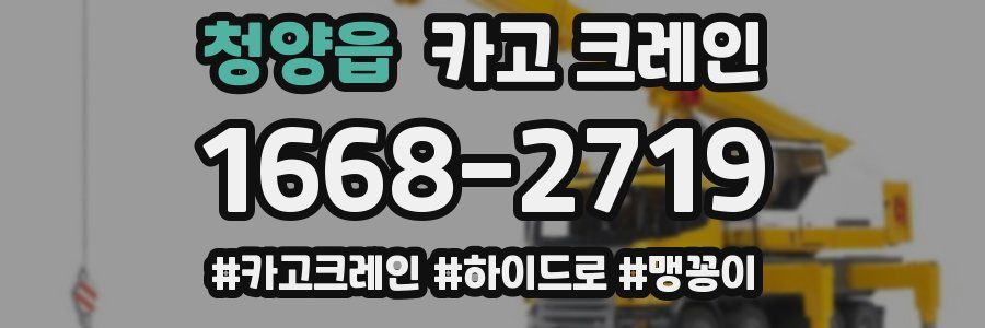 청양읍 크레인 작업