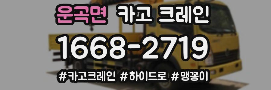 운곡면 크레인 작업