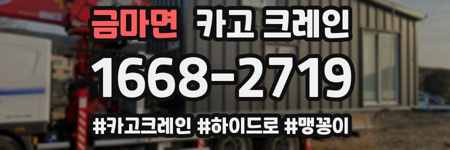 금마면 크레인 작업