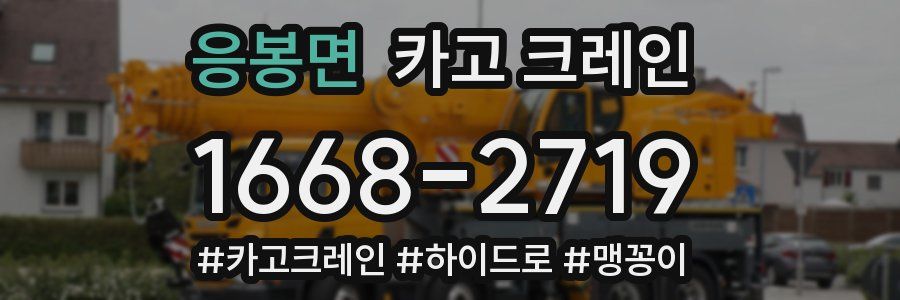 응봉면 크레인 작업