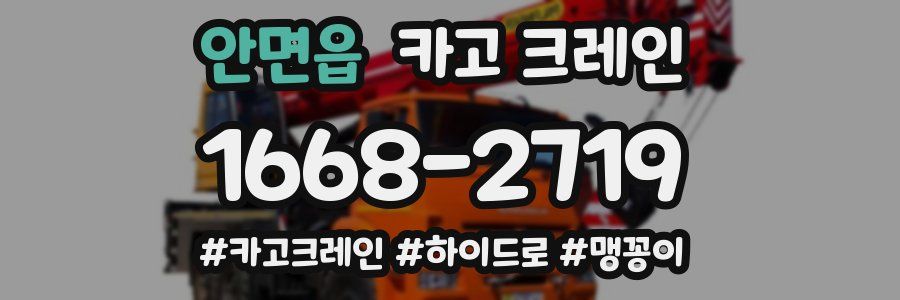 안면읍 크레인 작업