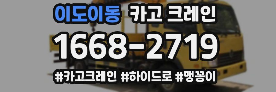 이도이동 크레인 작업