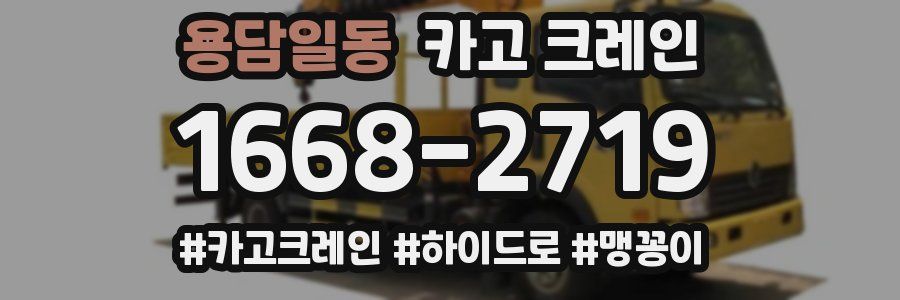 용담일동 크레인 작업